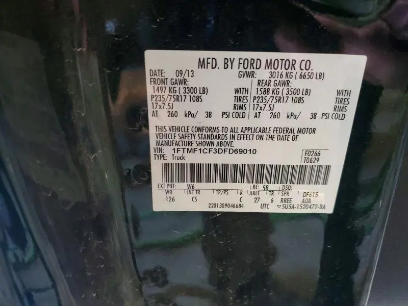 2013 FORD F150   