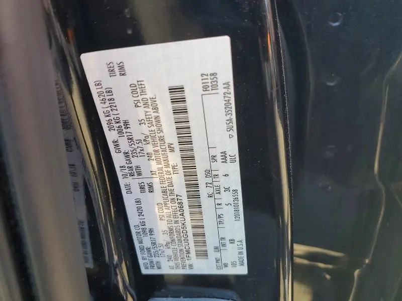 2019 FORD ESCAPE SE  