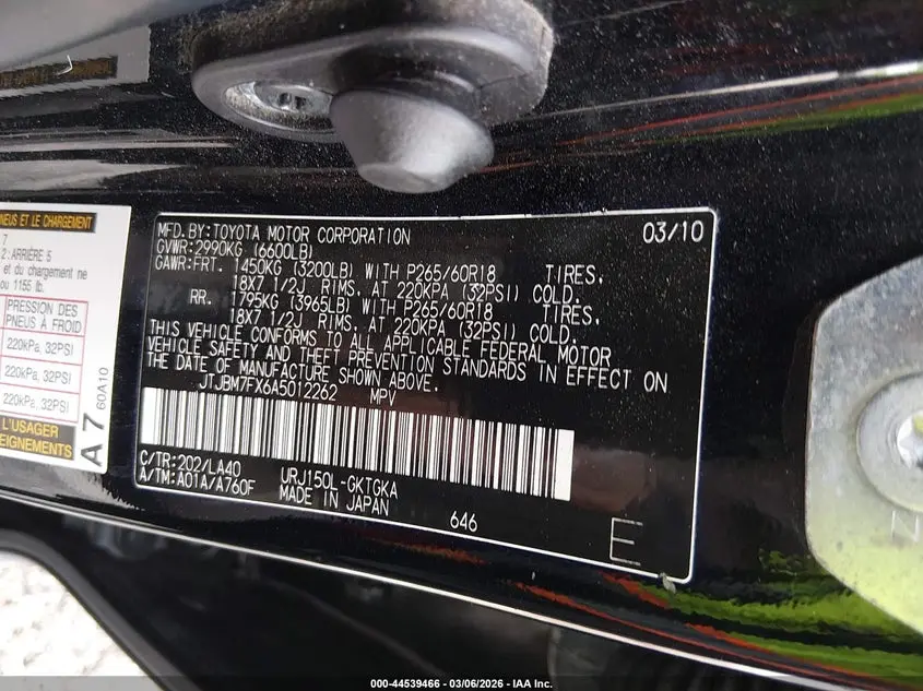 2010 LEXUS GX 460  