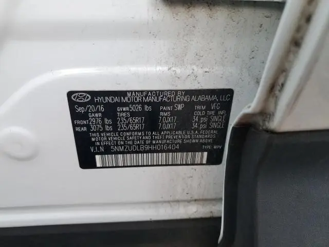 2017 HYUNDAI SANTA FE SPORT   