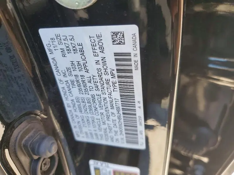 2018 HONDA CR-V EXL  