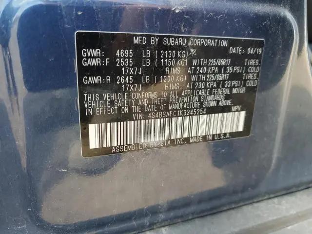 2019 SUBARU OUTBACK 2.5I PREMIUM  