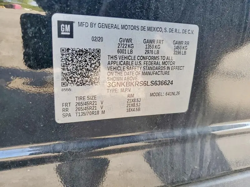2020 CHEVROLET BLAZER RS  