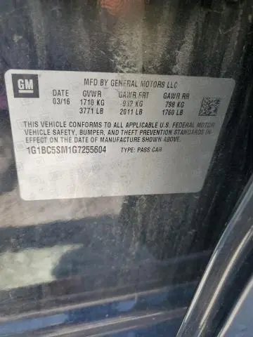 2016 CHEVROLET CRUZE LS  