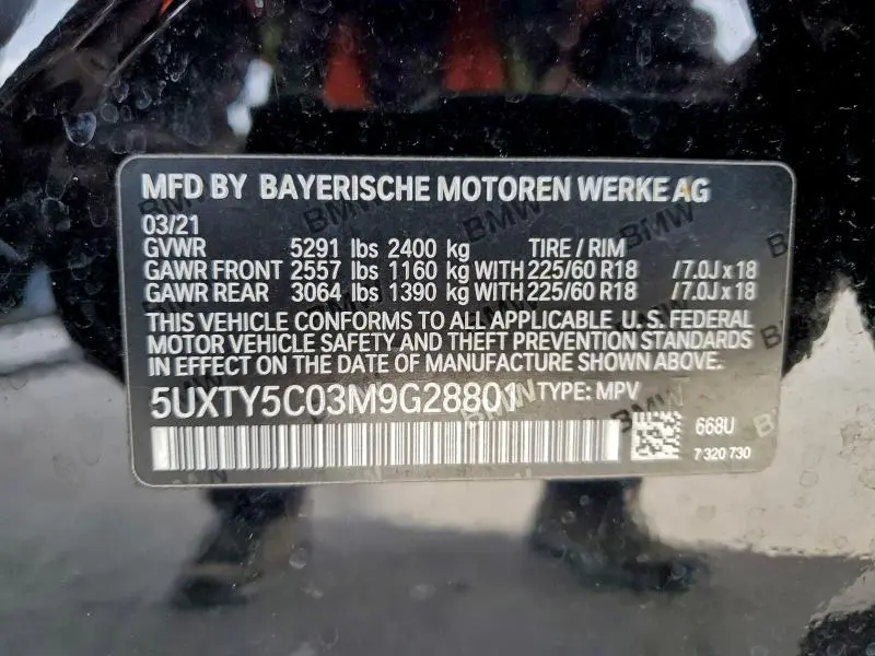 2021 BMW X3 XDRIVE30I  