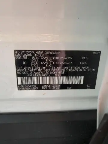 2019 TOYOTA RAV4 LE  
