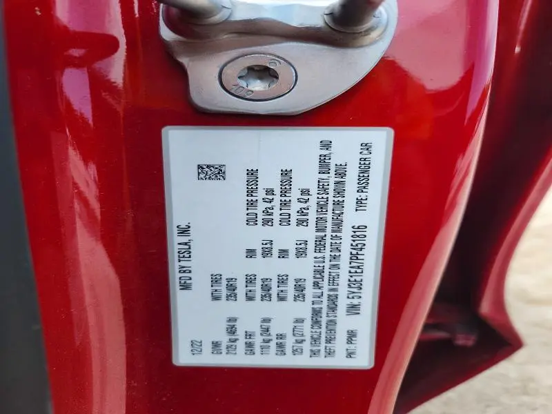 2023 TESLA MODEL 3   