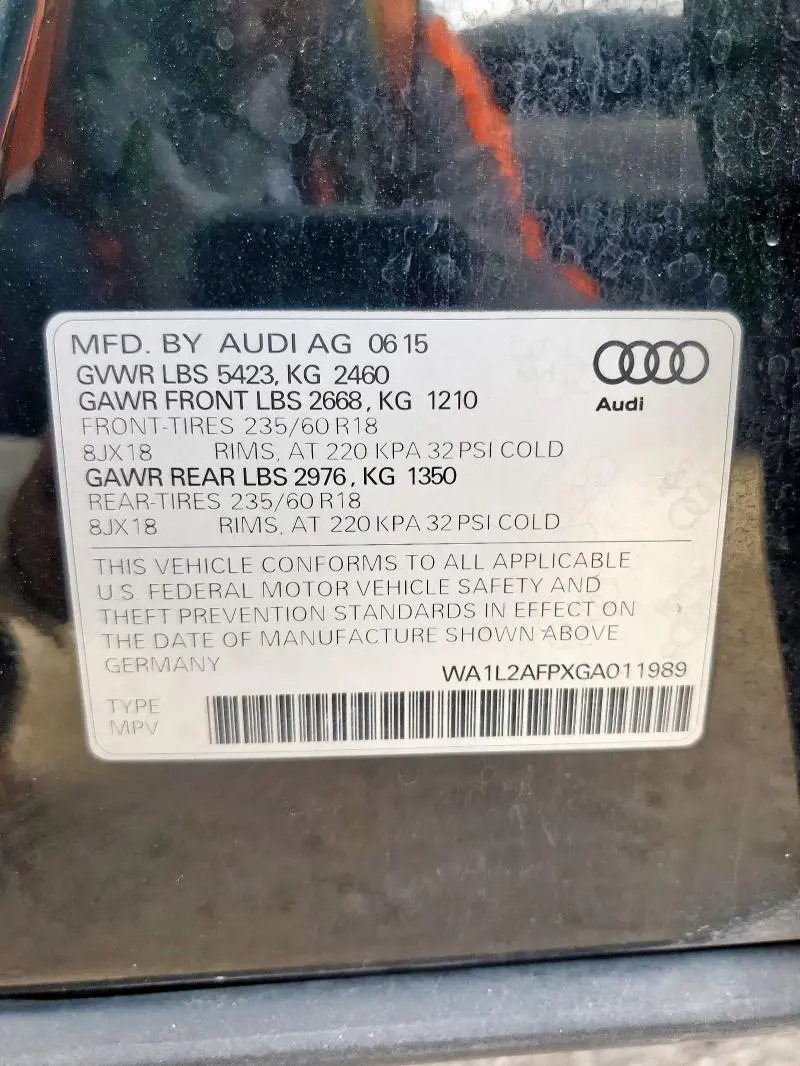 2016 AUDI Q5 PREMIUM PLUS  