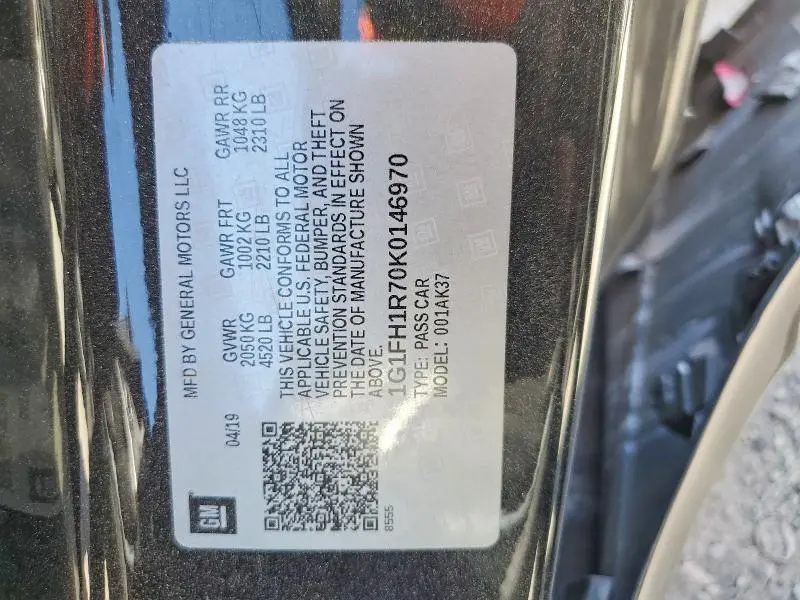2019 CHEVROLET CAMARO SS  