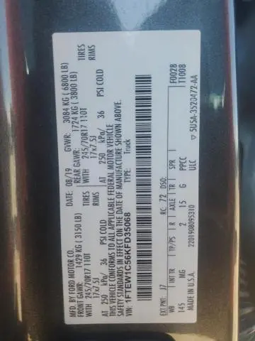 2019 FORD F150 SUPERCREW  