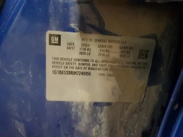 2017 CHEVROLET CRUZE LT  