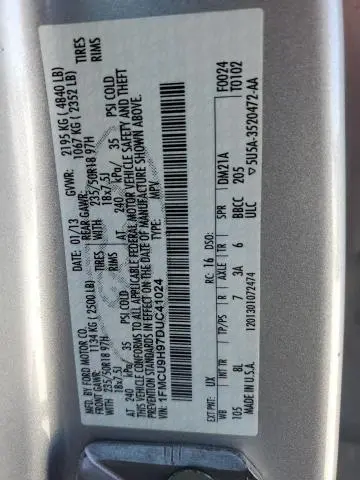 2013 FORD ESCAPE SEL  