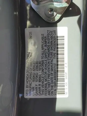 2025 HONDA CIVIC SPORT TOURING  