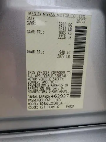 2013 NISSAN ALTIMA 2.5  