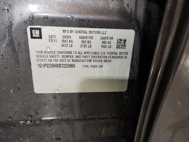 2011 CHEVROLET CRUZE LS  