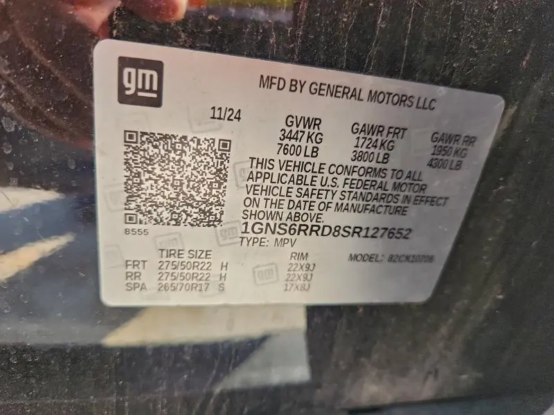 2025 CHEVROLET TAHOE K1500 RST  