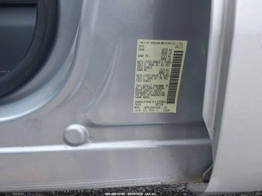 2017 NISSAN TITAN XD SV DIESEL