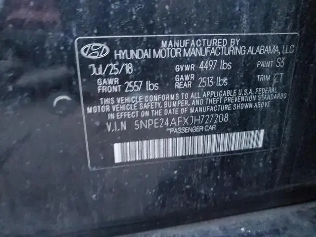 2018 HYUNDAI SONATA SE