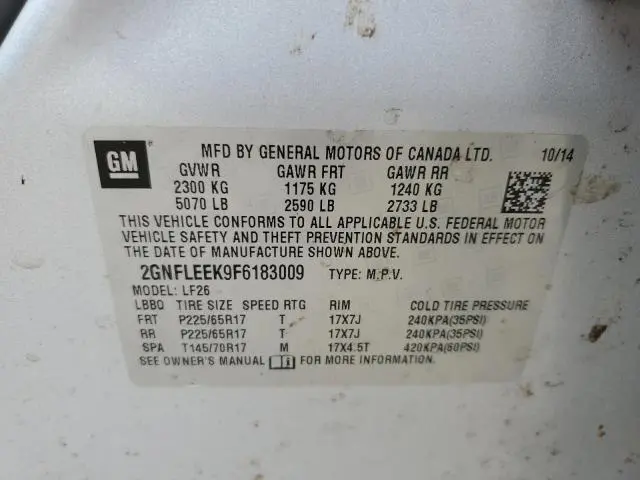 2015 CHEVROLET EQUINOX LS  