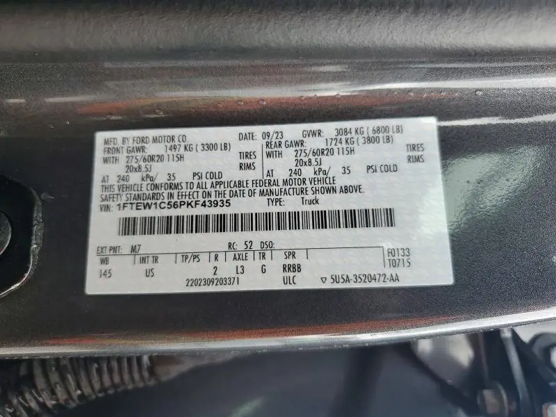 2023 FORD F150 SUPERCREW  