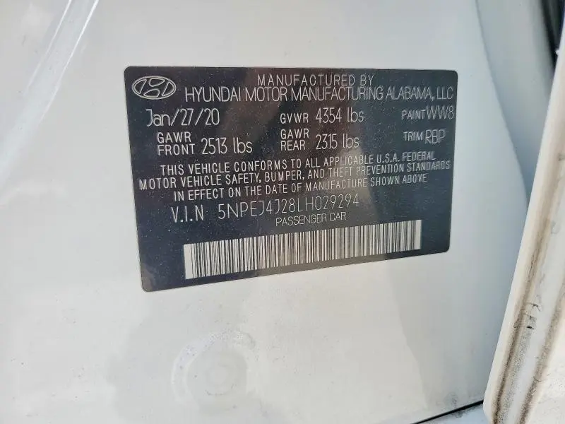 2020 HYUNDAI SONATA SEL PLUS  