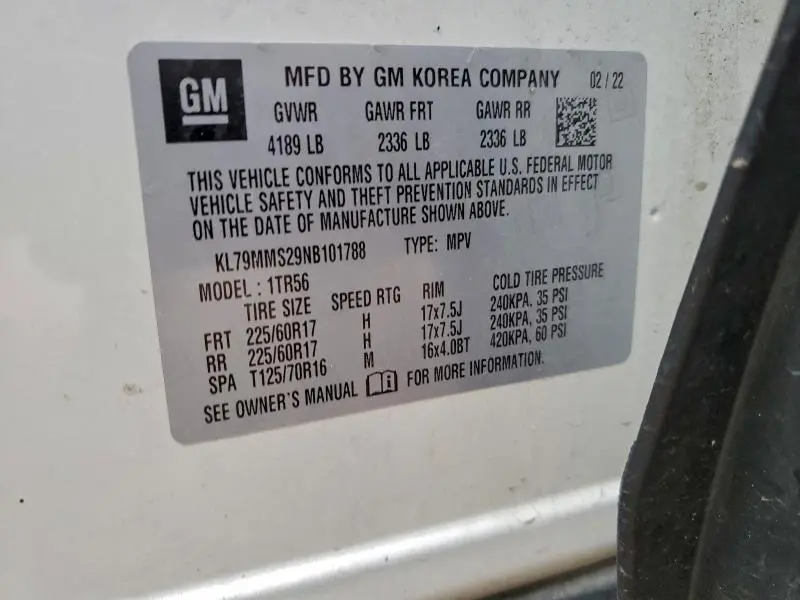 2022 CHEVROLET TRAILBLAZER LS  