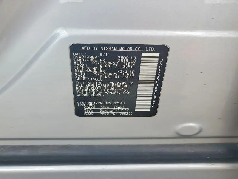 2011 INFINITI QX56 BASE  