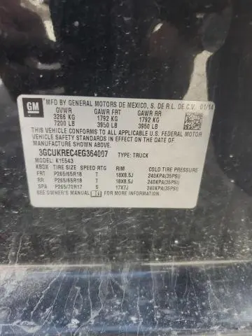 2014 CHEVROLET SILVERADO K1500 LT  