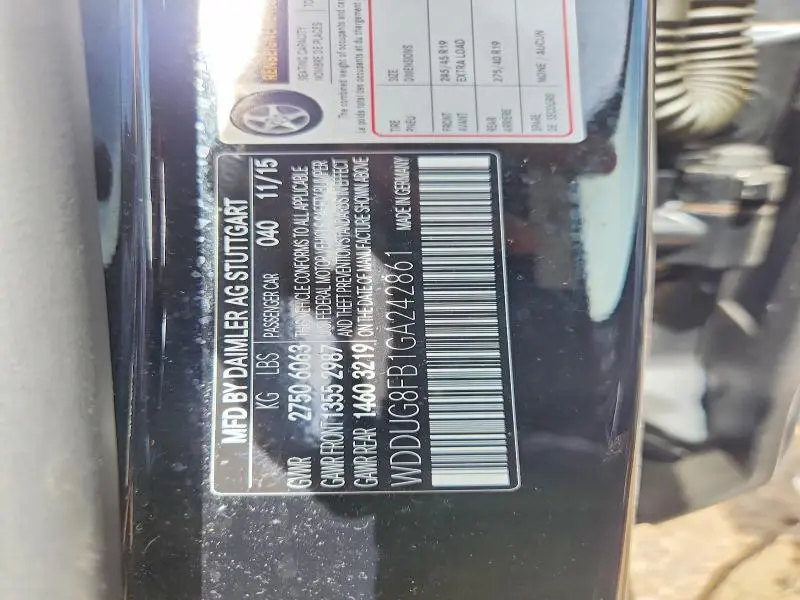2016 MERCEDES-BENZ S 550 4MATIC  