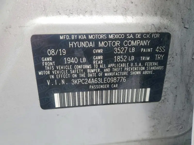 2020 HYUNDAI ACCENT SE  