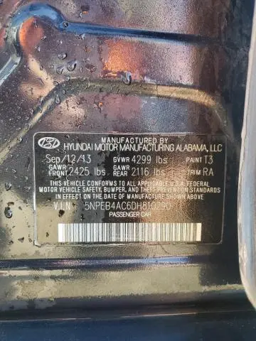 2013 HYUNDAI SONATA GLS  