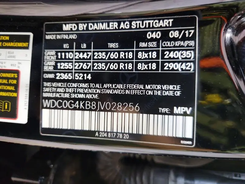 2018 MERCEDES-BENZ GLC 300 4MATIC  