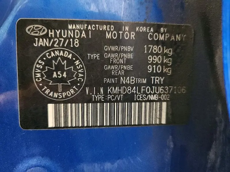 2018 HYUNDAI ELANTRA SEL  