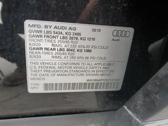 2019 AUDI Q5 PREMIUM PLUS  