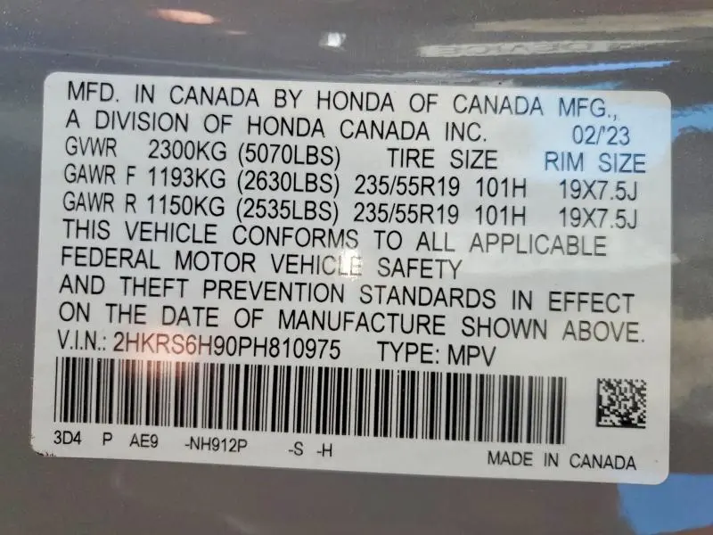 2023 HONDA CR-V SPORT TOURING  