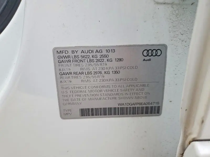 2014 AUDI Q5 PREMIUM PLUS  