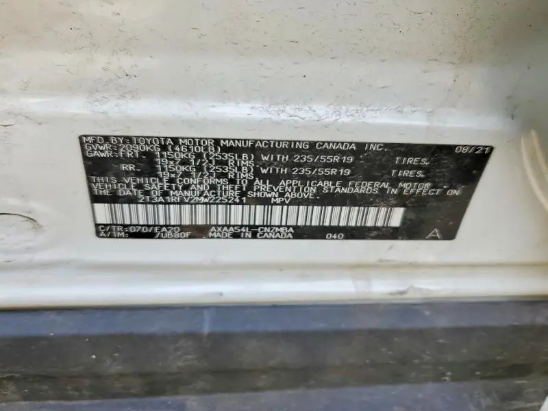 2021 TOYOTA RAV4 XLE PREMIUM  