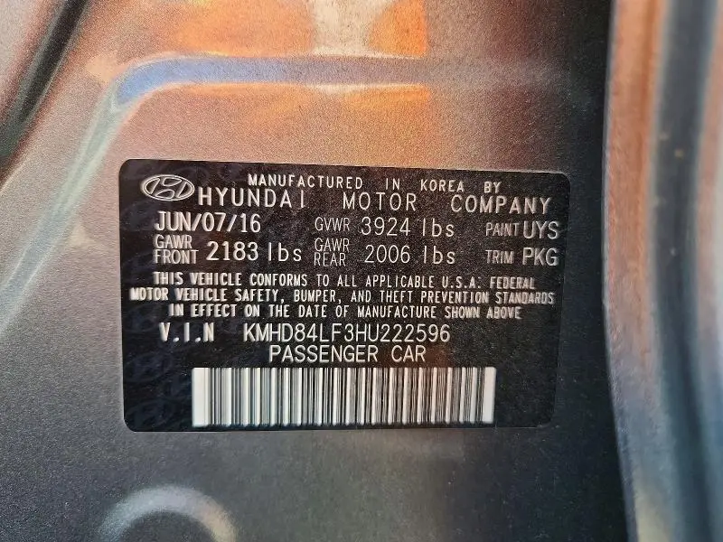 2017 HYUNDAI ELANTRA SE  