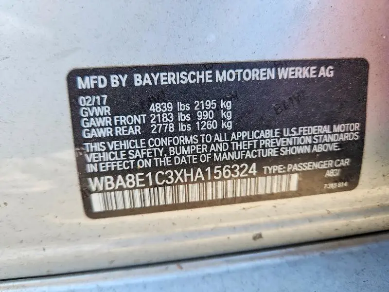 2017 BMW 330E   