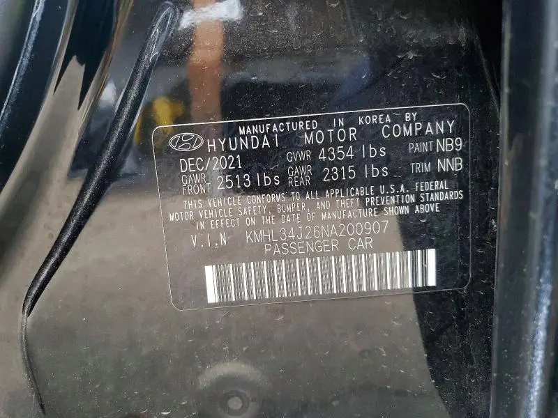 2022 HYUNDAI SONATA LIMITED  