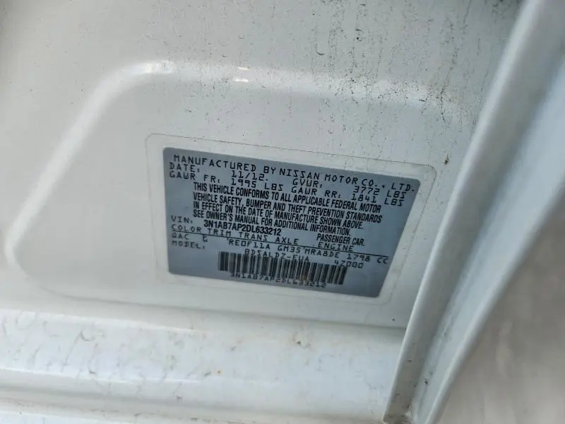 2013 NISSAN SENTRA S  