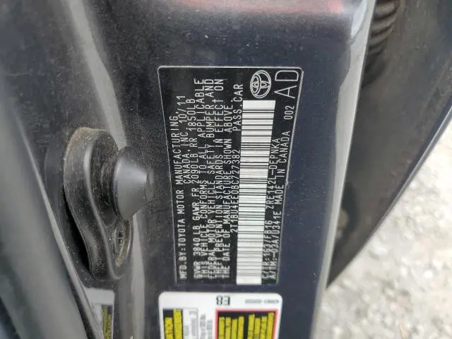 2011 TOYOTA COROLLA BASE  
