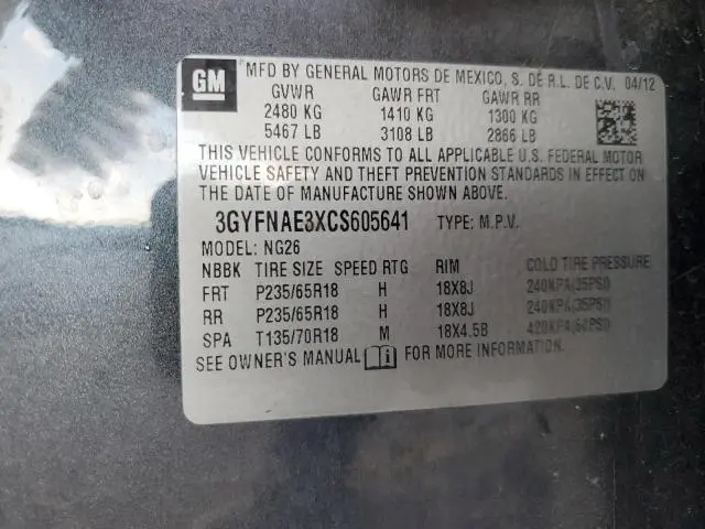 2012 CADILLAC SRX LUXURY COLLECTION  