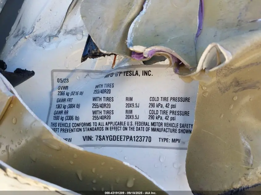 2023 TESLA MODEL Y AWD/LONG RANGE DUAL MOTOR ALL-WHEEL DRIVE