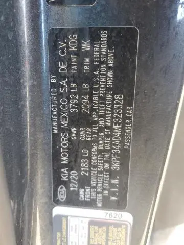 2021 KIA FORTE GT LINE  