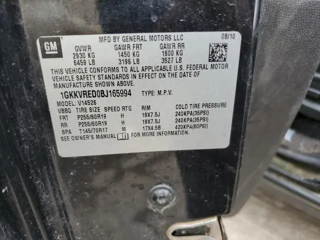 2011 GMC ACADIA SLT-1  