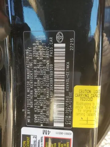 2011 TOYOTA CAMRY BASE  