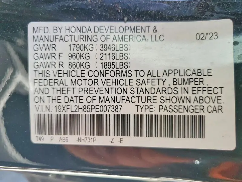 2023 HONDA CIVIC SPORT  