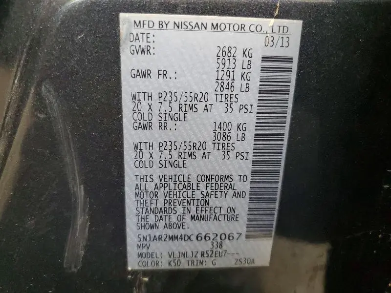 2013 NISSAN PATHFINDER S ** CLEAN TITLE * REPO **