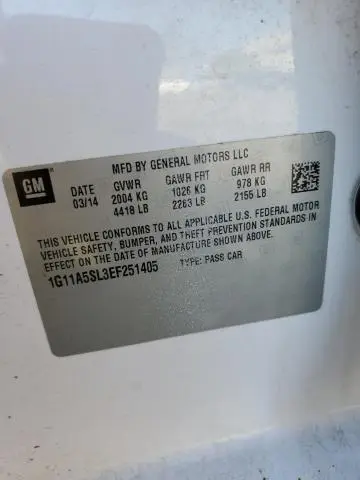 2014 CHEVROLET MALIBU LS  